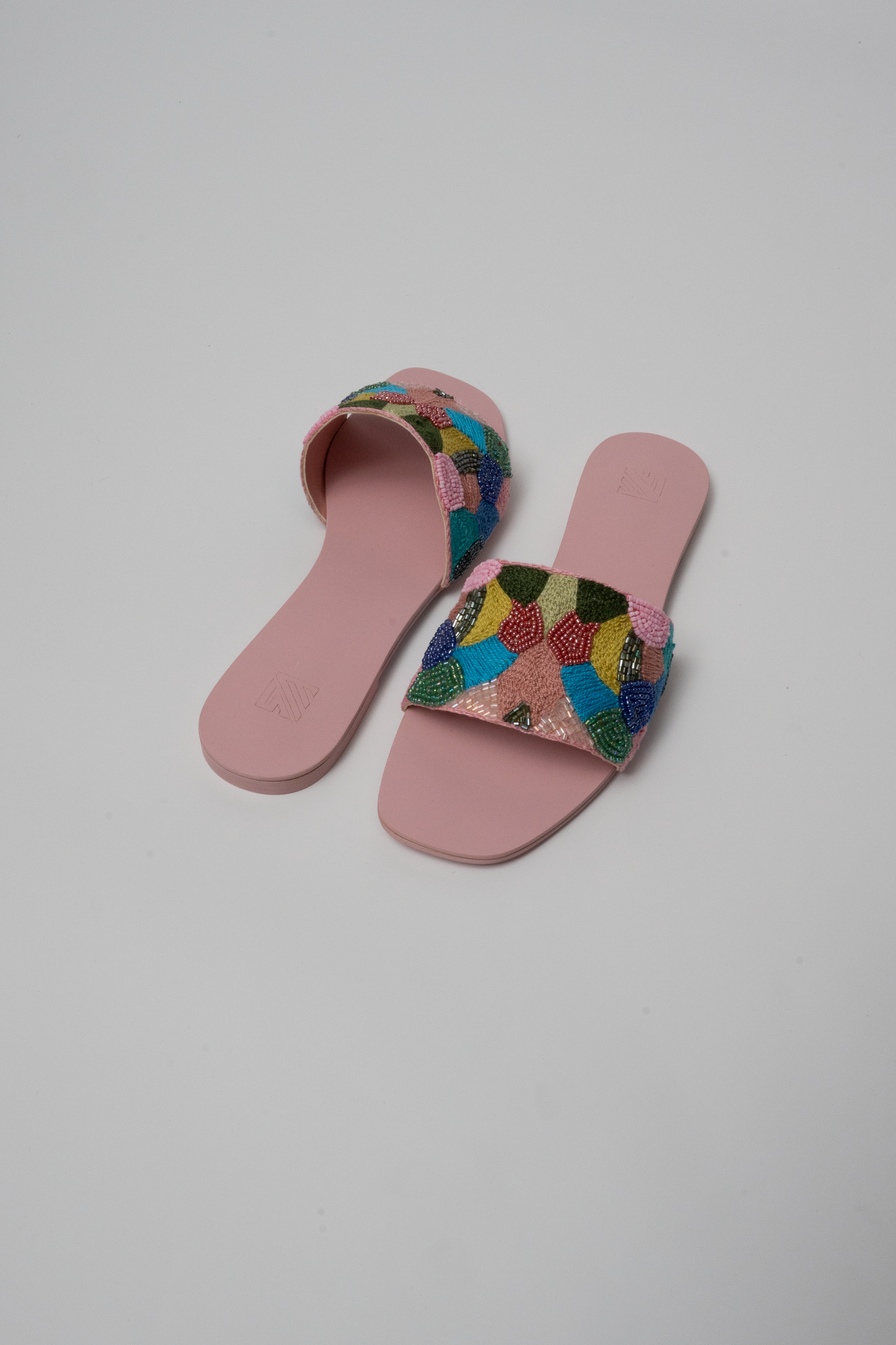 Hand-Embroidered Multicolor Flats