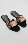 Floral Hand-Embroidered Flats