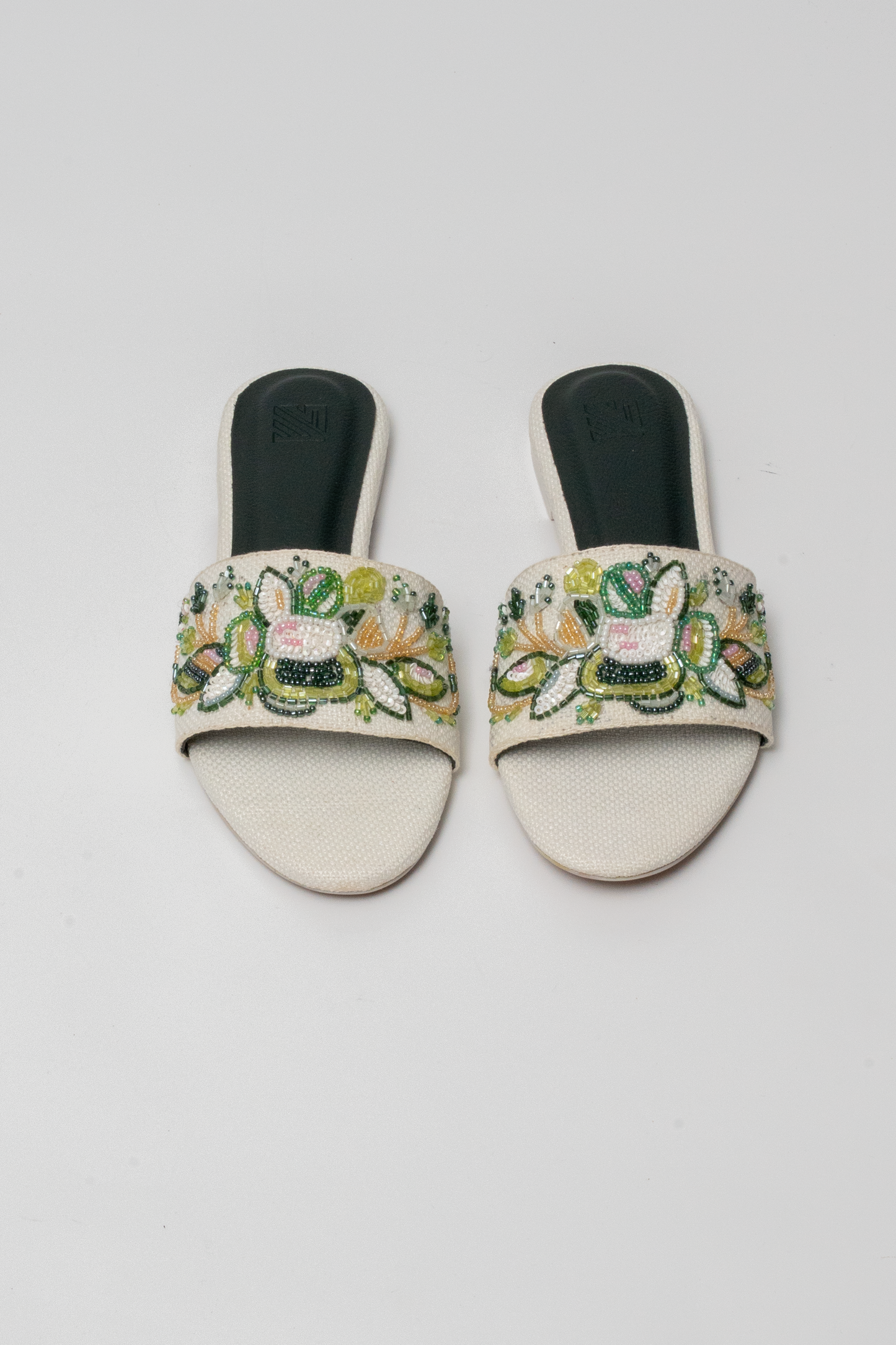Floral Hand-Embroidered Flat Shoes