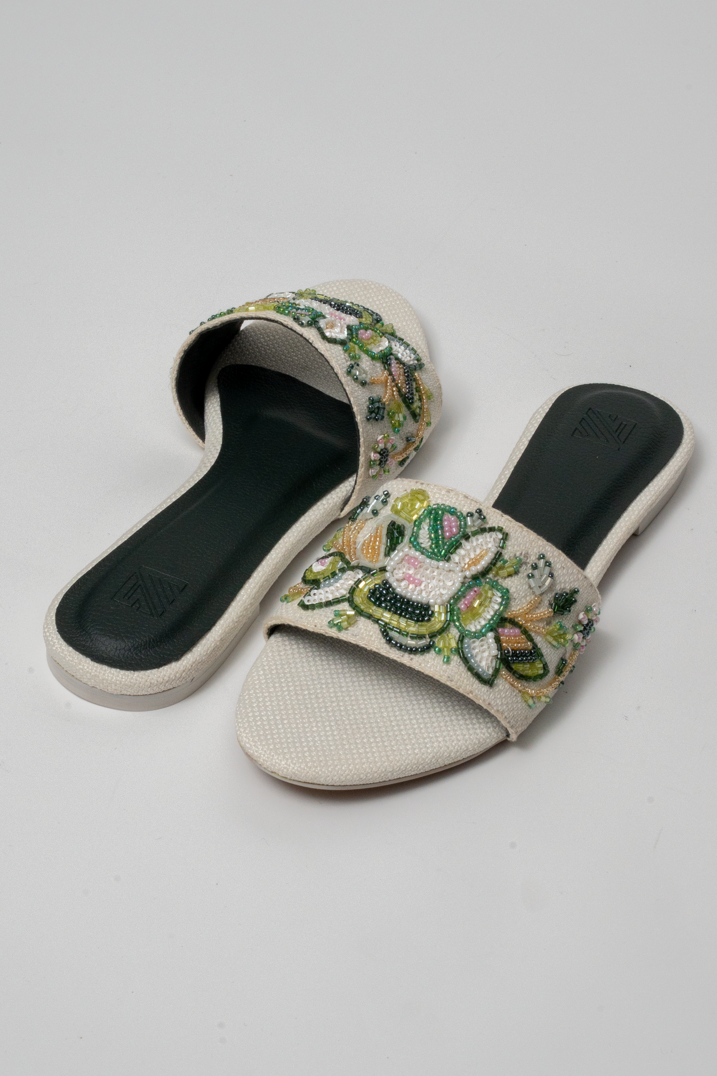 Floral Hand-Embroidered Flat Shoes