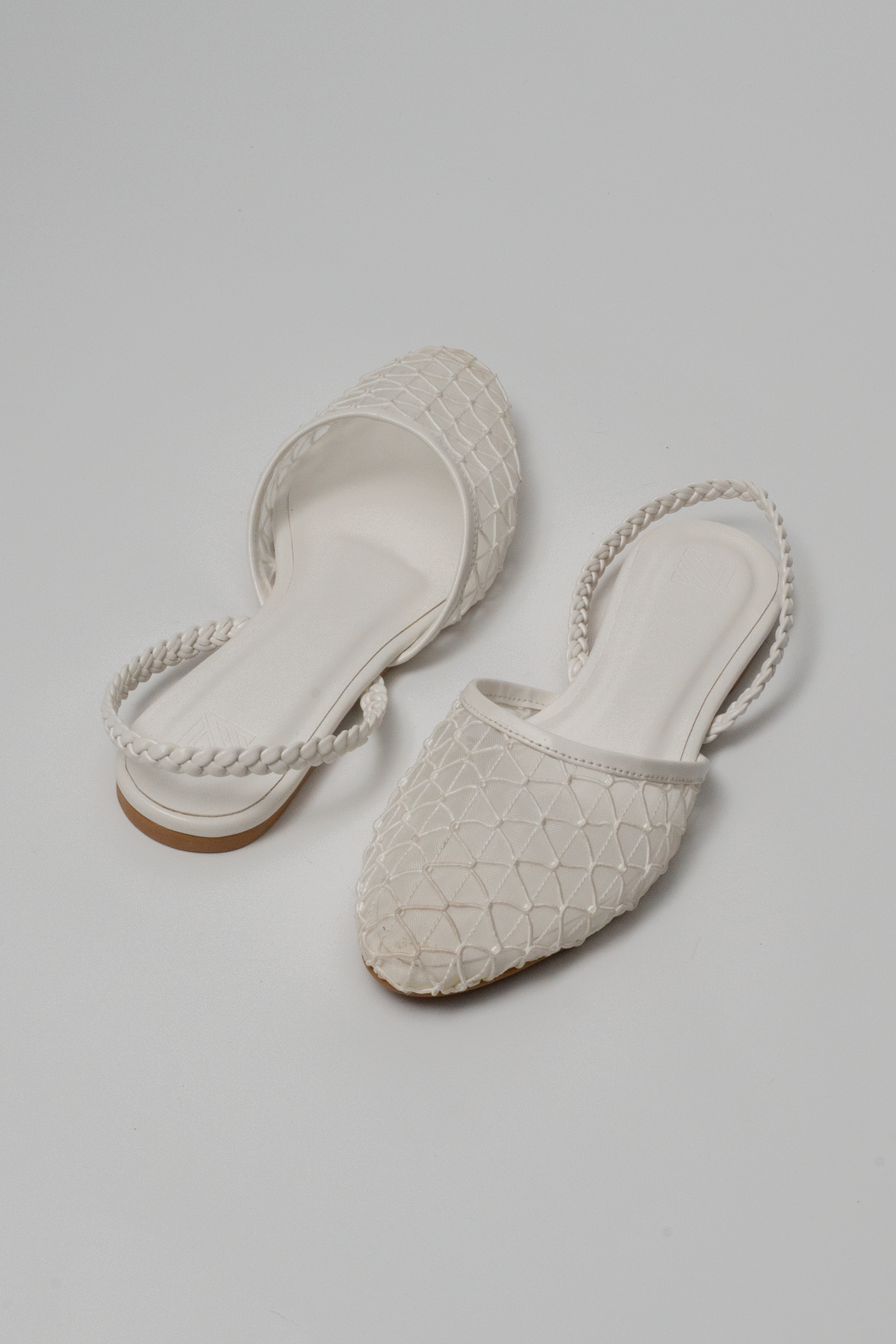 Mesh Net Slingback Flats