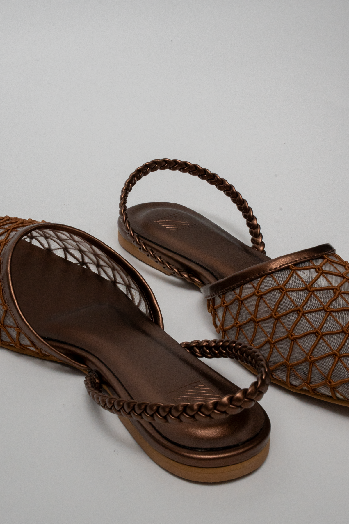 Mesh Net Slingback Flats