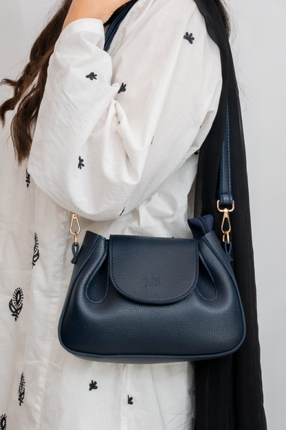 Emerald Green Structured Crossbody Bag