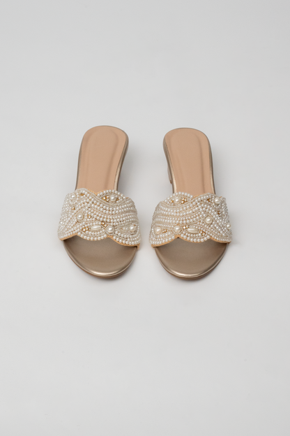 Pearl-Detail Block Heels