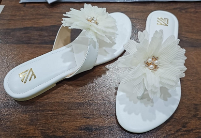 Floral Embellished Flats