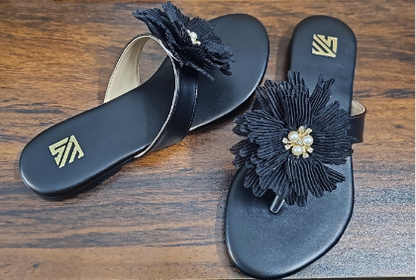 Floral Embellished Flats