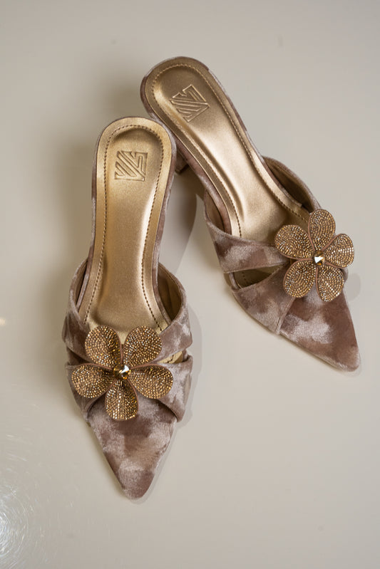 Velvet Mule Heels