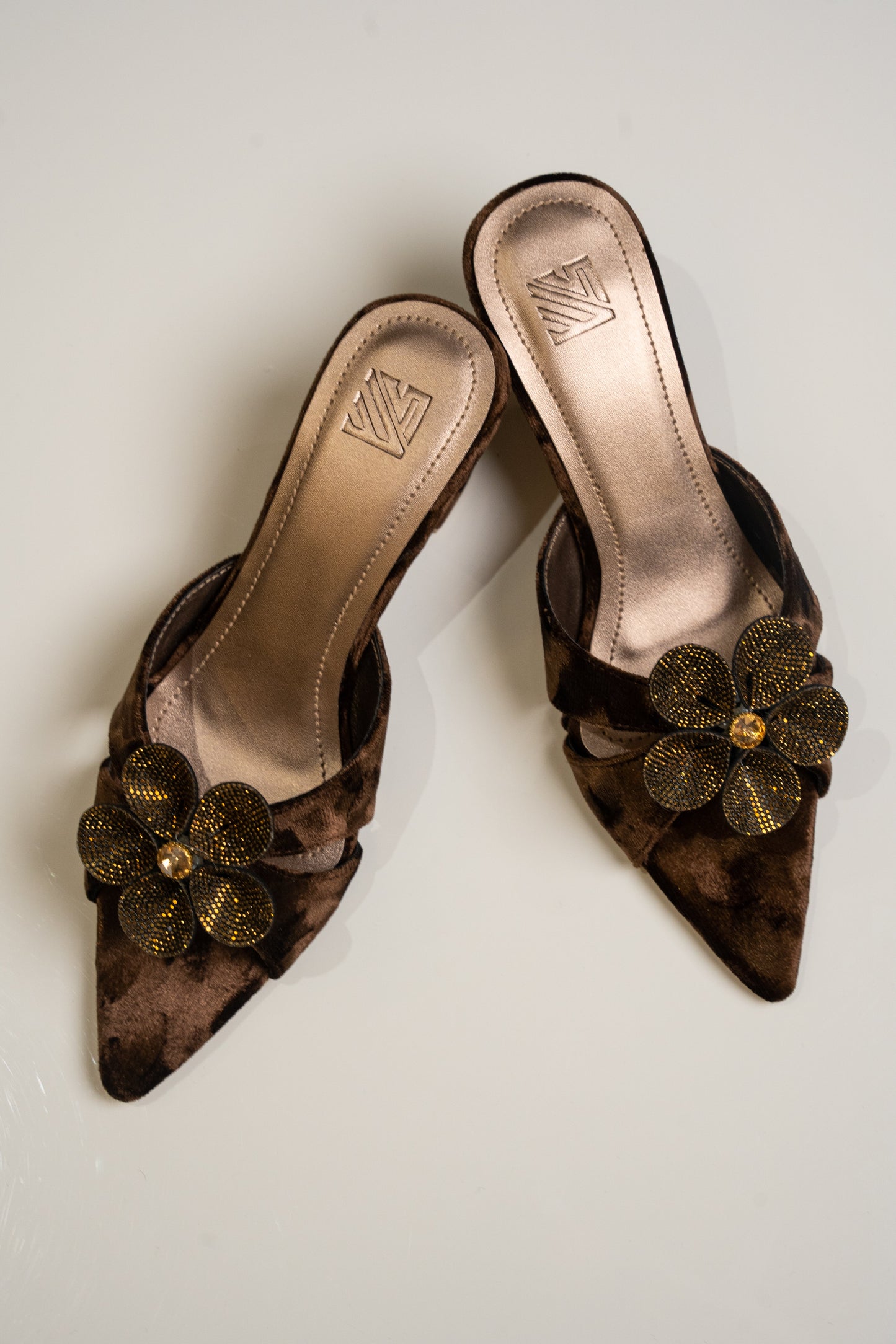 Velvet Mule Heels