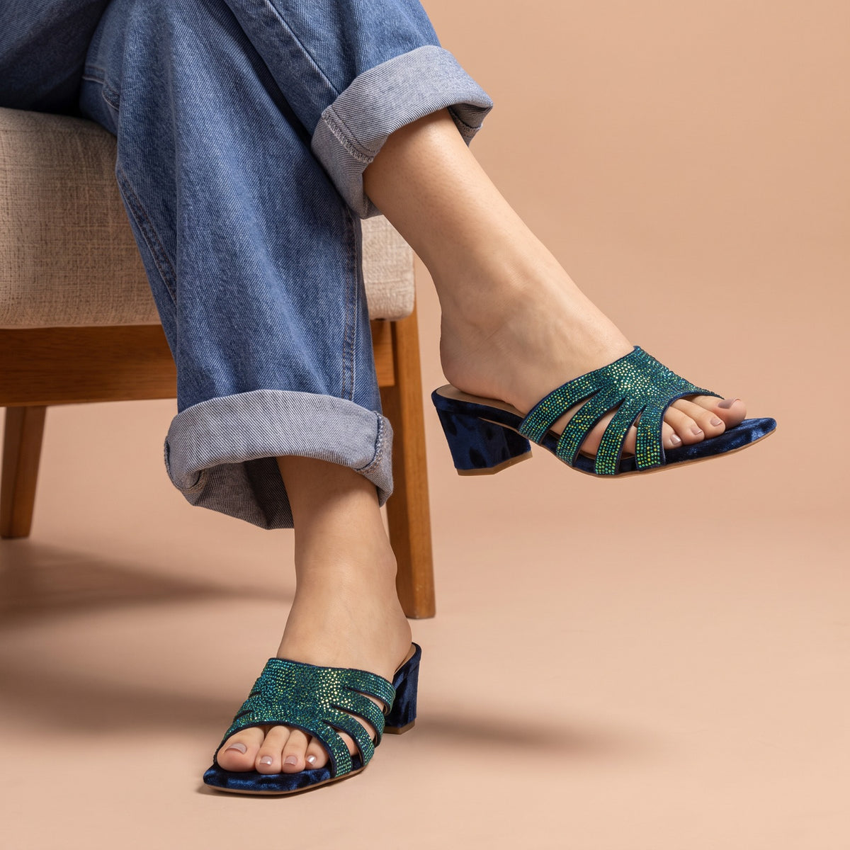Shimmering Embellished Heels