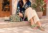 Hand-Embroidered Beaded Crossbody Purse
