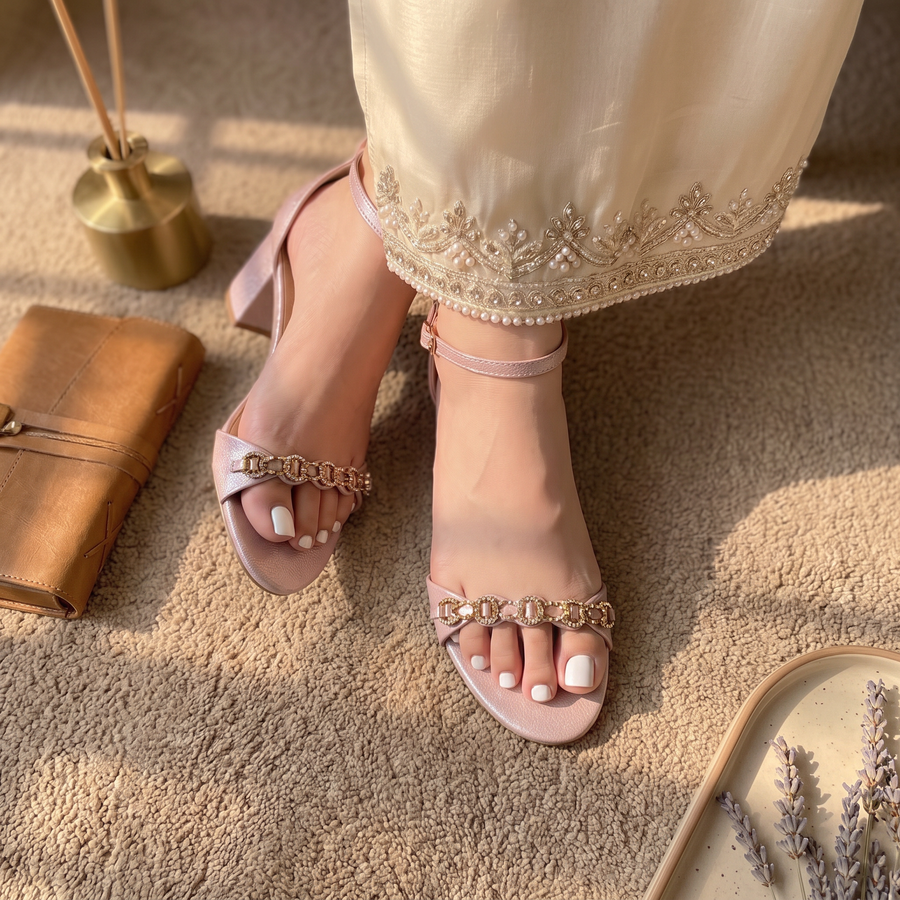 Ankle Strap Block Heels