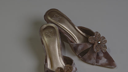 Velvet Mule Heels